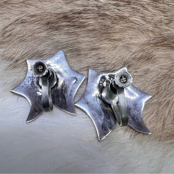 Vintage Taxco Mexico Sterling Silver Abalone Brooch Pin/ Pendant & Earrings Set - Picture 9 of 13